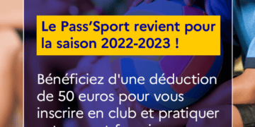 Le Pass’Sport fait son retour pour la saison sportive 2022-2023